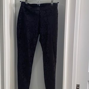 Floral corduroy leggings